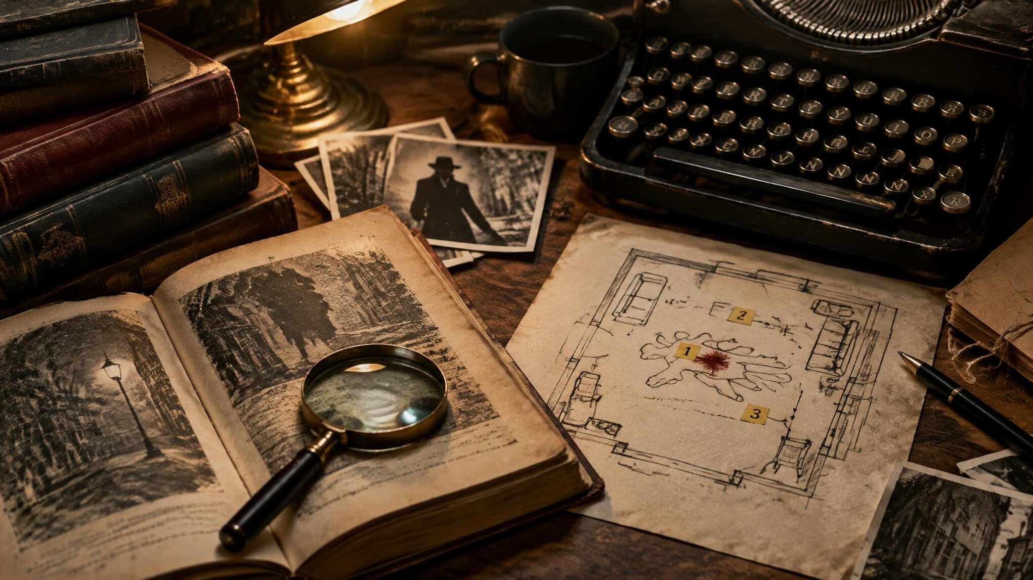 mystery book pages