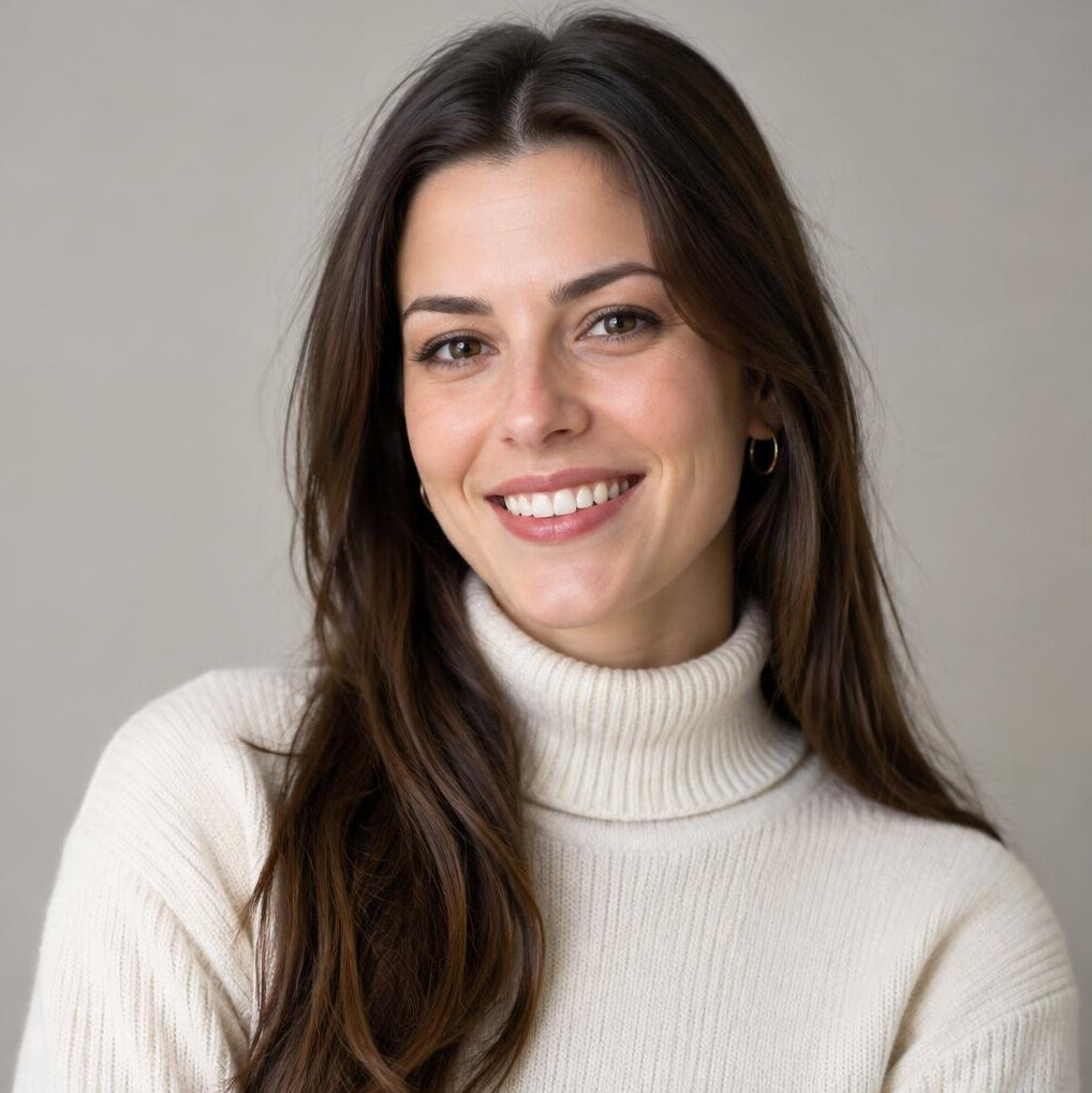 Portrait of a young Croatian woman smiling softly