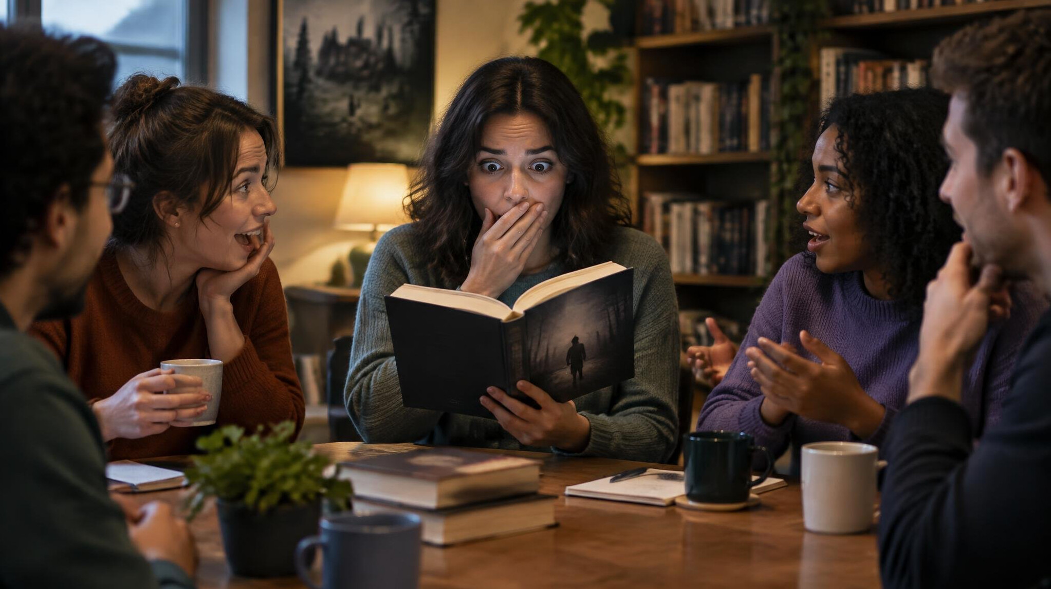 emotional book reader reaction