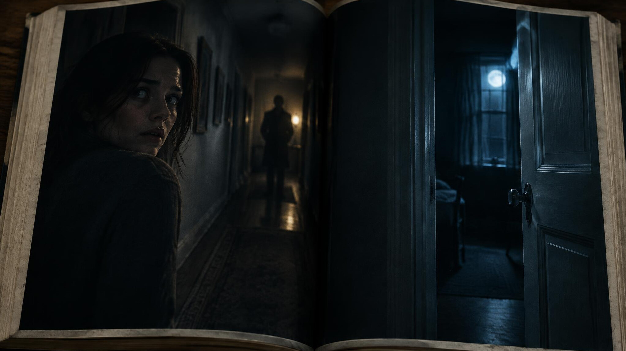 suspenseful book pages
